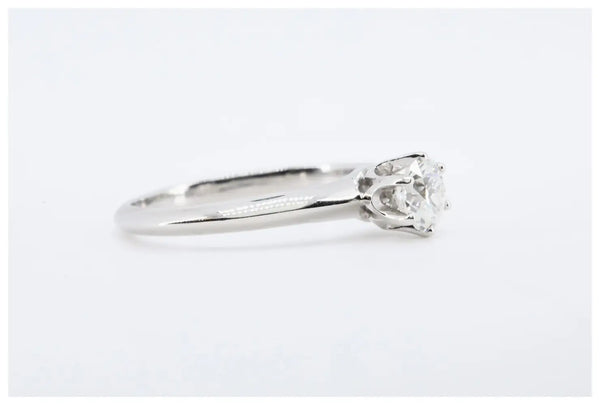 Tiffany & Co Mid Century 0.47ct Diamond Solitaire Engagement Ring in Platinum