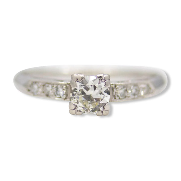 1920's Art Deco 0.53ct Diamond Engagement Ring in Platinum