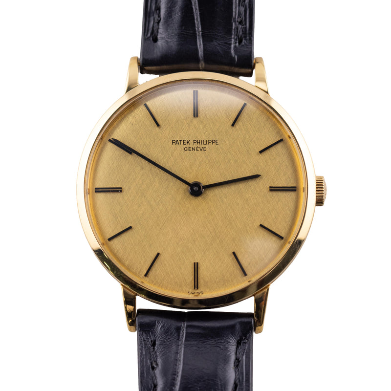 Patek Philippe Calatrava Reference 3468 Mens 18 Karat Gold Wrist Watch Vintage