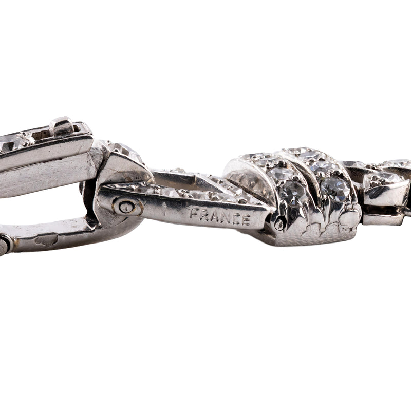 Mauboussin Paris Art Deco Platinum & Diamond Ladies Wrist Watch C. 1920