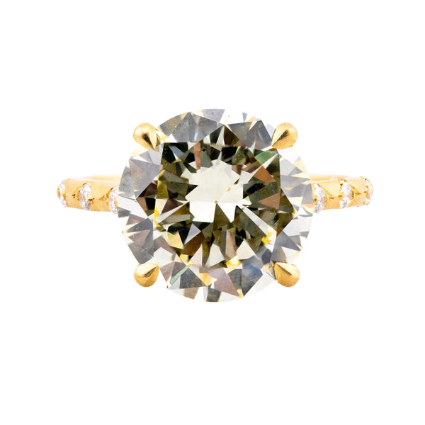 Mesmerizing 6.06ctw GIA Certified Diamond Engagement Ring in 18K Yellow Gold