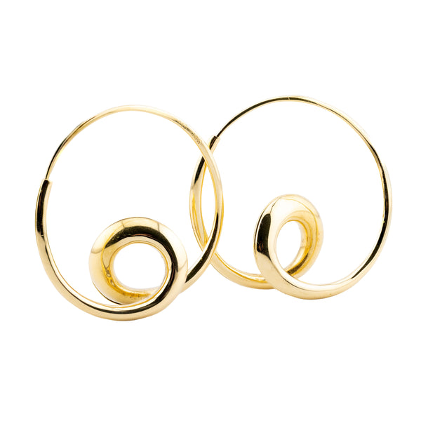 Michael Good 18 Karat Yellow Gold Single Loop Earrings