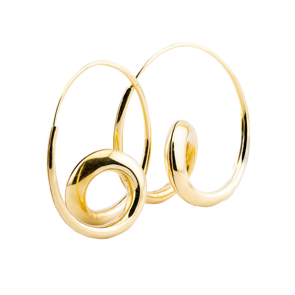 Michael Good 18 Karat Yellow Gold Single Loop Earrings