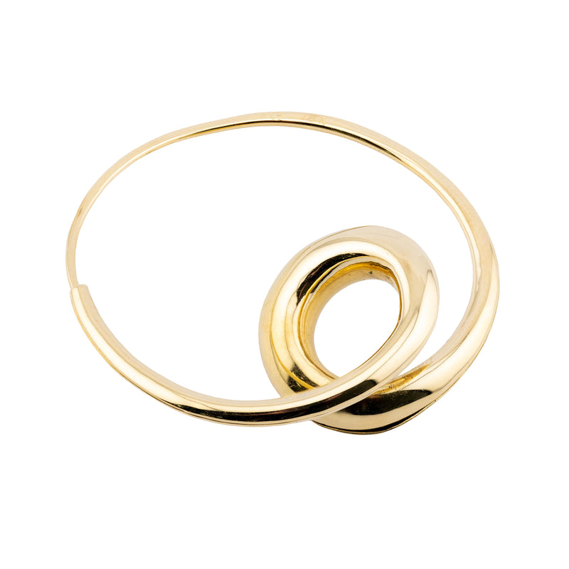 Michael Good 18 Karat Yellow Gold Single Loop Earrings
