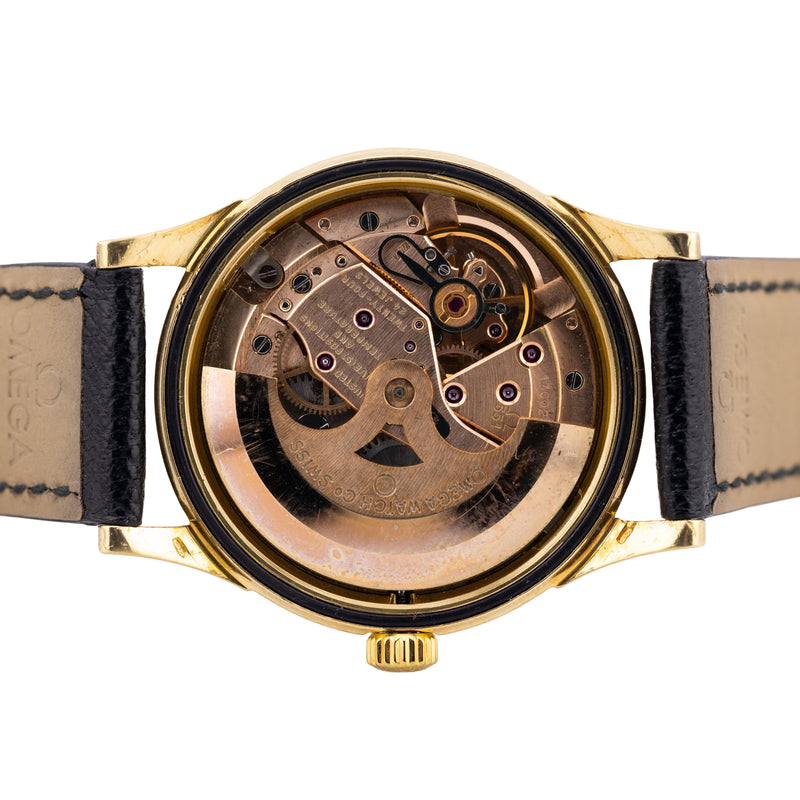 Vintage Omega Constellation DeLuxe Pie Pan 18 Karat Gold Mens Watch Circa 1959