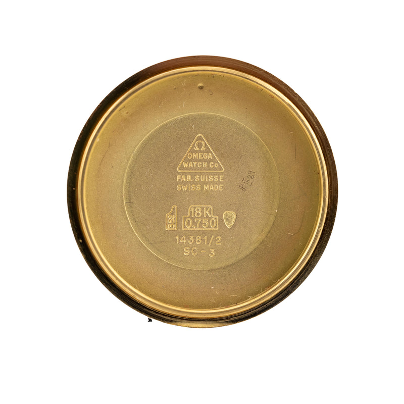 Vintage Omega Constellation DeLuxe Pie Pan 18 Karat Gold Mens Watch Circa 1959