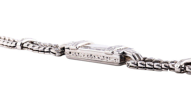 Mauboussin Paris Art Deco Platinum & Diamond Ladies Wrist Watch C. 1920