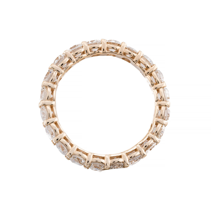 Dazzling 3.30ct Diamond Eternity Band Ring in 14 Karat Yellow Gold