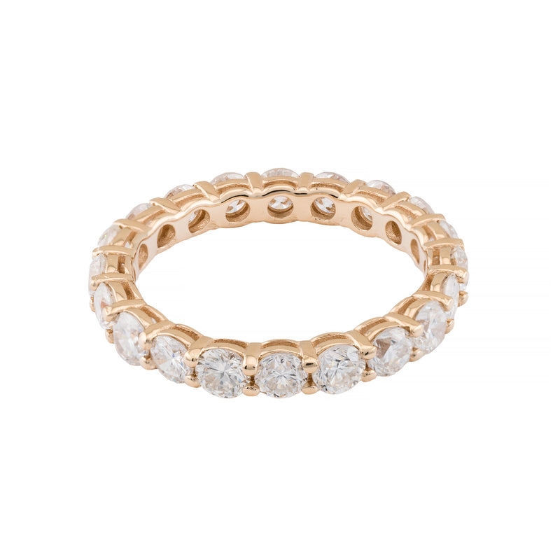 Dazzling 3.30ct Diamond Eternity Band Ring in 14 Karat Yellow Gold