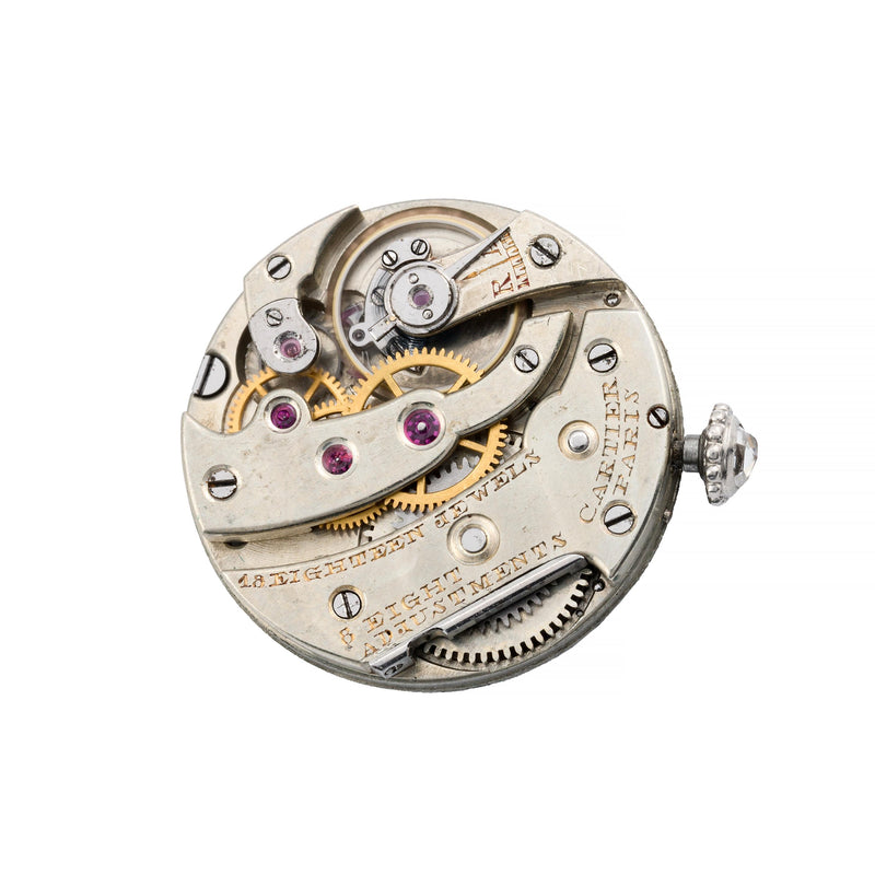 Cartier, Paris Art Deco 1920's Diamond & Onyx Wrist Watch in Platinum