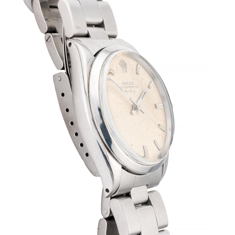 Vintage Rolex Tropical Dial Air King Reference 5500 in Stainless Steel