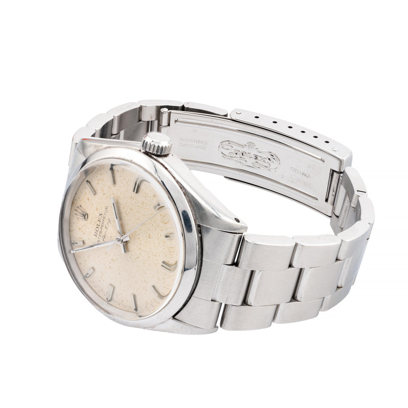 Vintage Rolex Tropical Dial Air King Reference 5500 in Stainless Steel