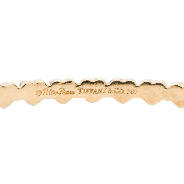 Tiffany & Co Crown of Hearts Bangle Bracelet by Paloma Picasso in 18K Gold