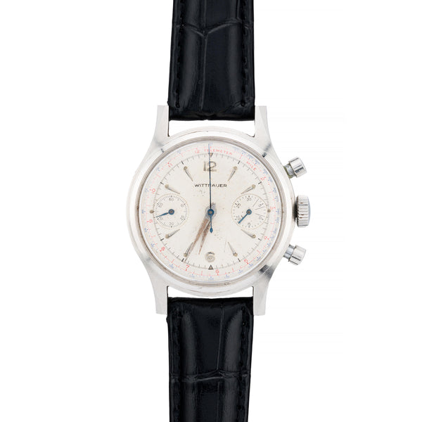 Vintage Wittnauer 1950's Chronograph Reference 3256 Dual Register Venus 188