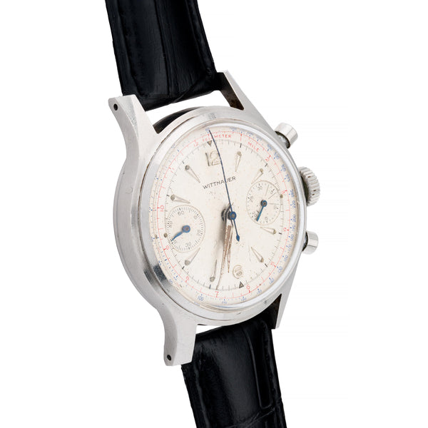 Vintage Wittnauer 1950's Chronograph Reference 3256 Dual Register Venus 188