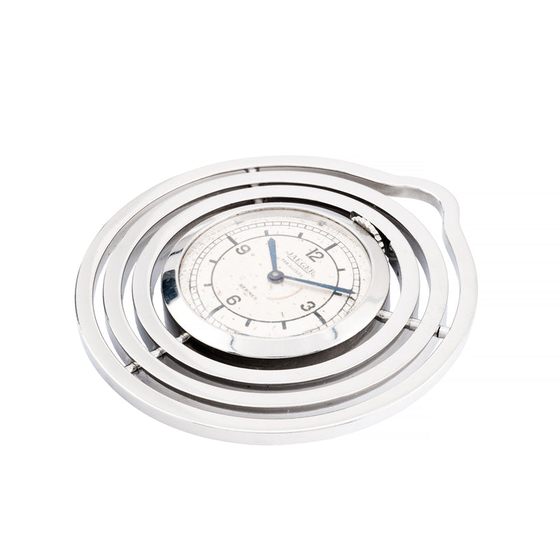 Hermes by Jaegar LeCoultre Art Deco Pendant Watch in Stainless Steel