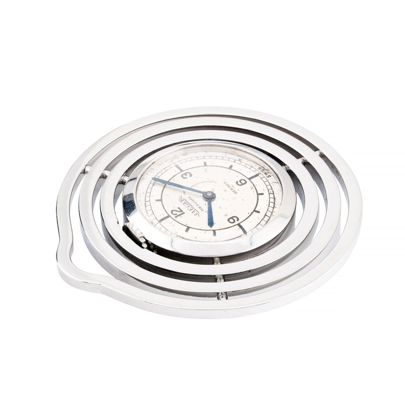 Hermes by Jaegar LeCoultre Art Deco Pendant Watch in Stainless Steel