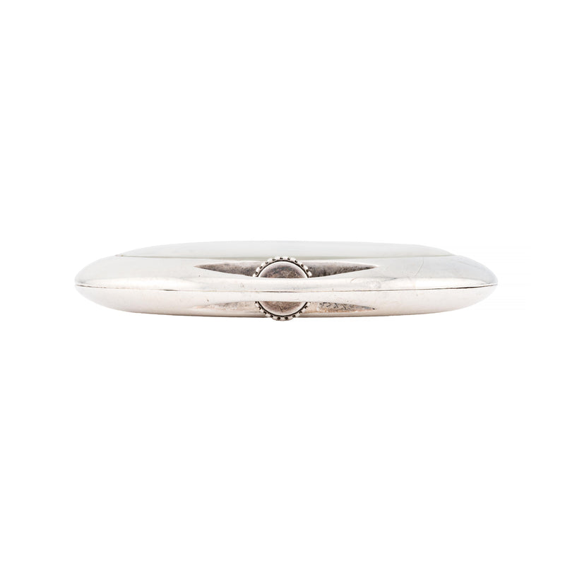 Tiffany & Co Art Deco Sterling Silver Oval Pocket Watch by Longines