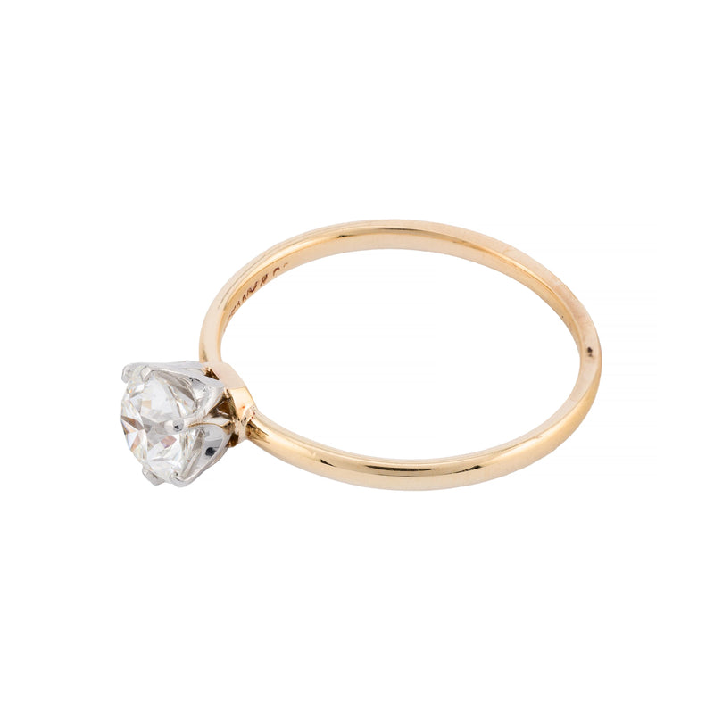 Tiffany & Co Antique 0.75ct Diamond Engagement Ring in 18 Karat Gold, Platinum
