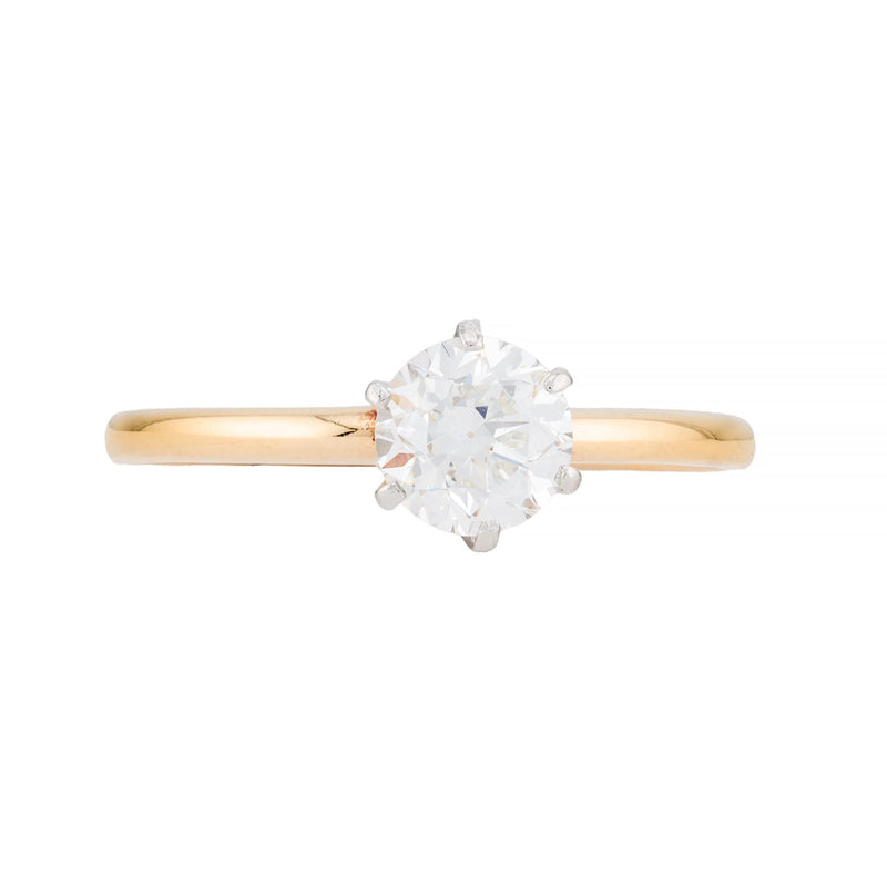 Tiffany & Co Antique 0.75ct Diamond Engagement Ring in 18 Karat Gold, Platinum