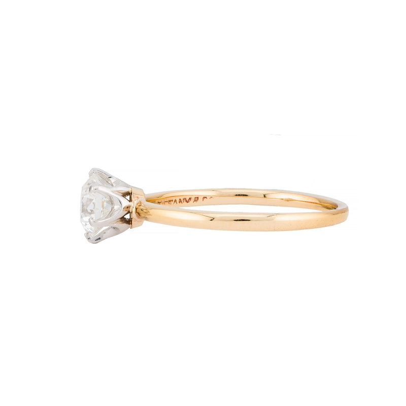 Tiffany & Co Antique 0.75ct Diamond Engagement Ring in 18 Karat Gold, Platinum