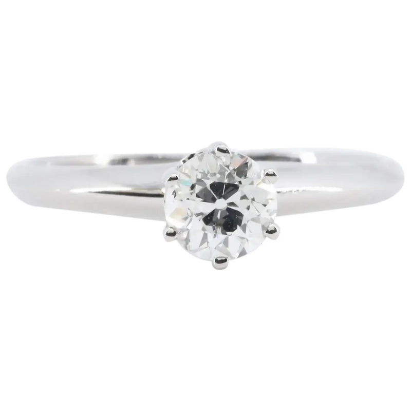 Tiffany & Co Mid Century 0.47ct Diamond Solitaire Engagement Ring in Platinum