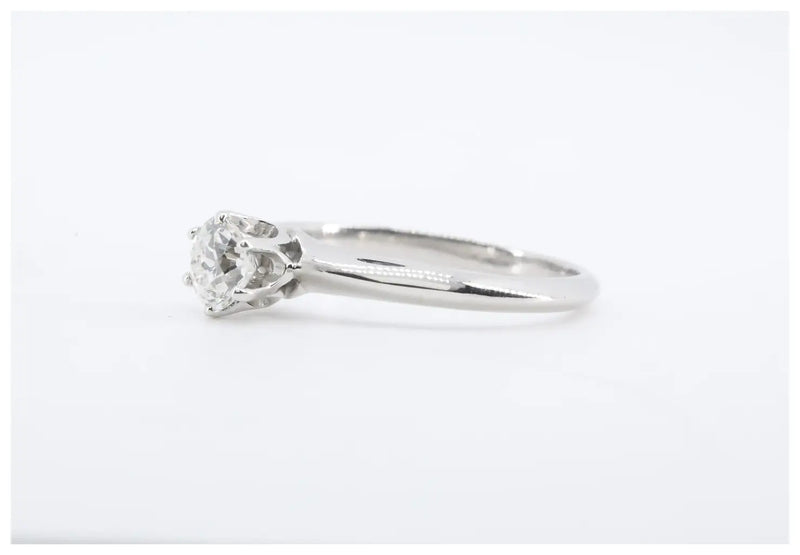 Tiffany & Co Mid Century 0.47ct Diamond Solitaire Engagement Ring in Platinum