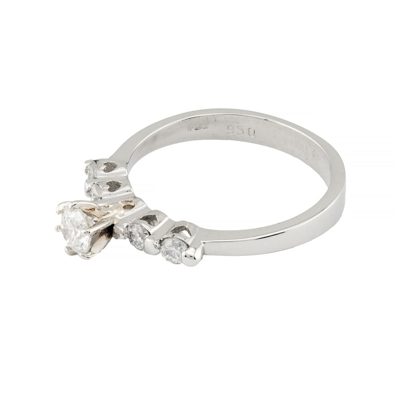 Vintage 0.64ctw Diamond Engagement Ring in Platinum
