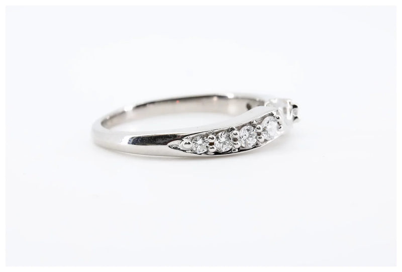 1.00Ctw Marquise & Round Diamond Bridal Engagement Suite 18K White Gold