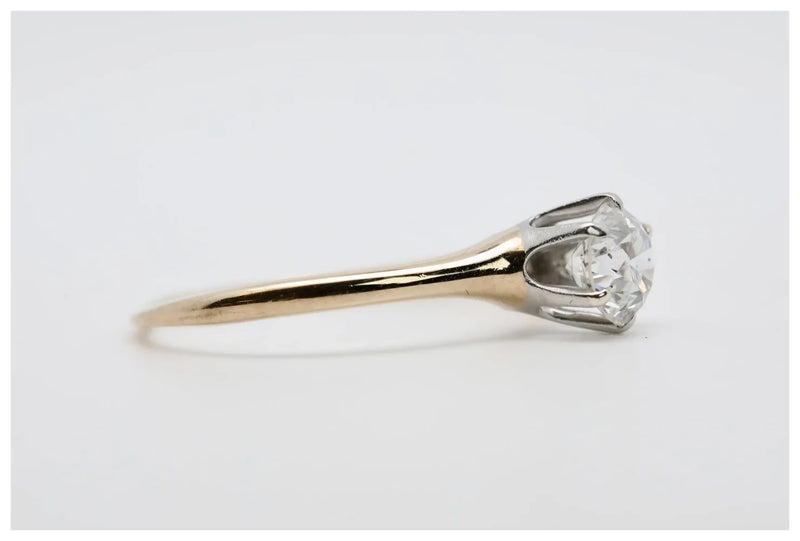Edwardian 0.75ct Old European Cut Diamond Solitaire Engagement Ring