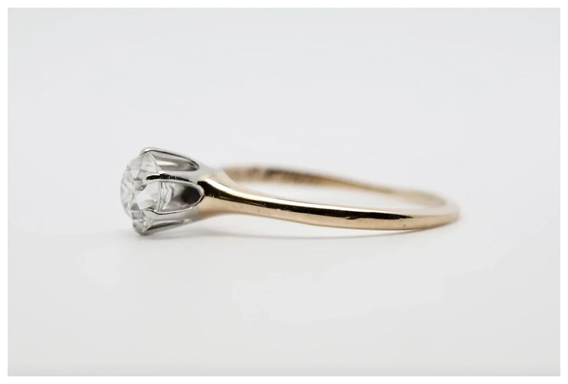 Edwardian 0.75ct Old European Cut Diamond Solitaire Engagement Ring